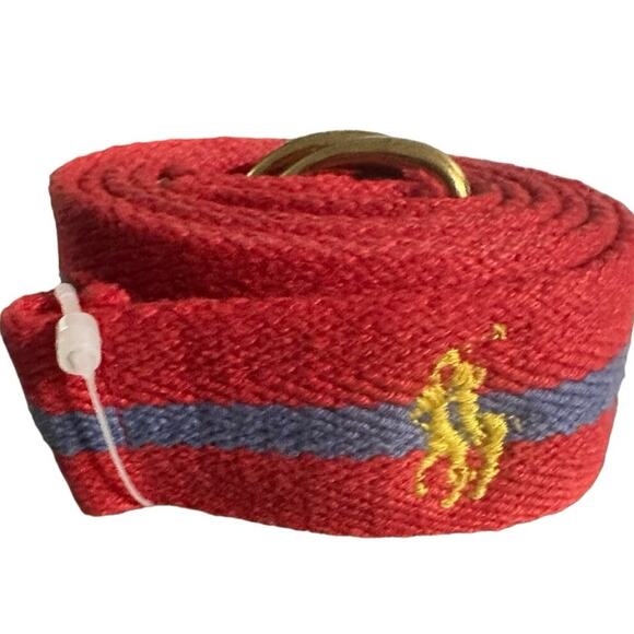 Vintage Ralph Lauren belt Sz 30-32 NWT red and blue 100% Cotton
